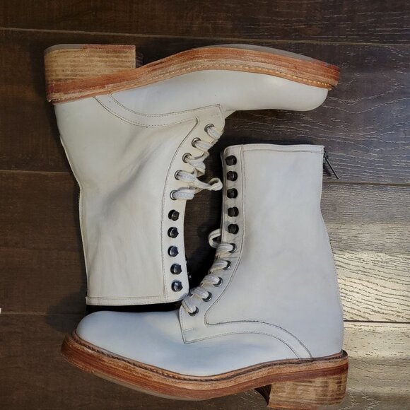 NEW Free People Santa Fe Lace up Boots Womens 8 Boho Cottagecore Y2K Rustic - Picture 6 of 9